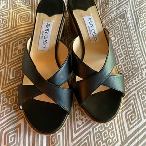 Jimmy Choo  leather wedge